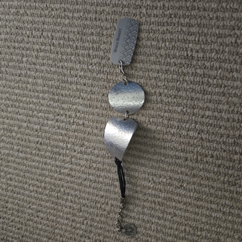 Silver Hammered Metal Bracelet